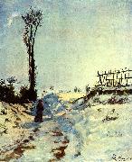 J B Armand  Guillaumin Hollow in the snow Spain oil painting artist